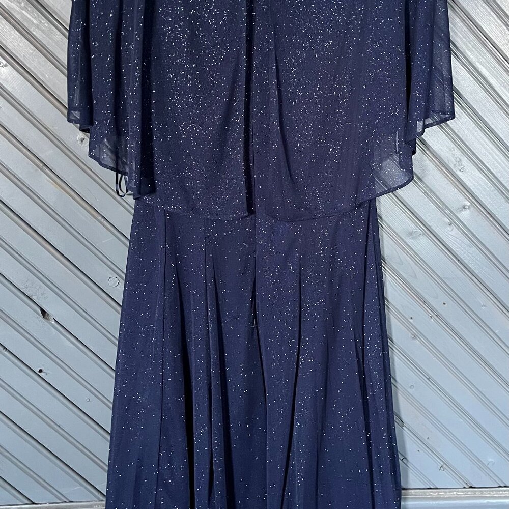 12 Dark Blue shimmery J. Taylor dress